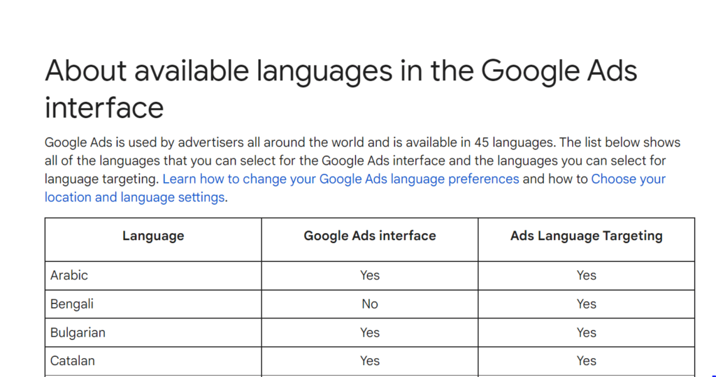 google ads azerbaijani language, unsupported language disapproved google ads
